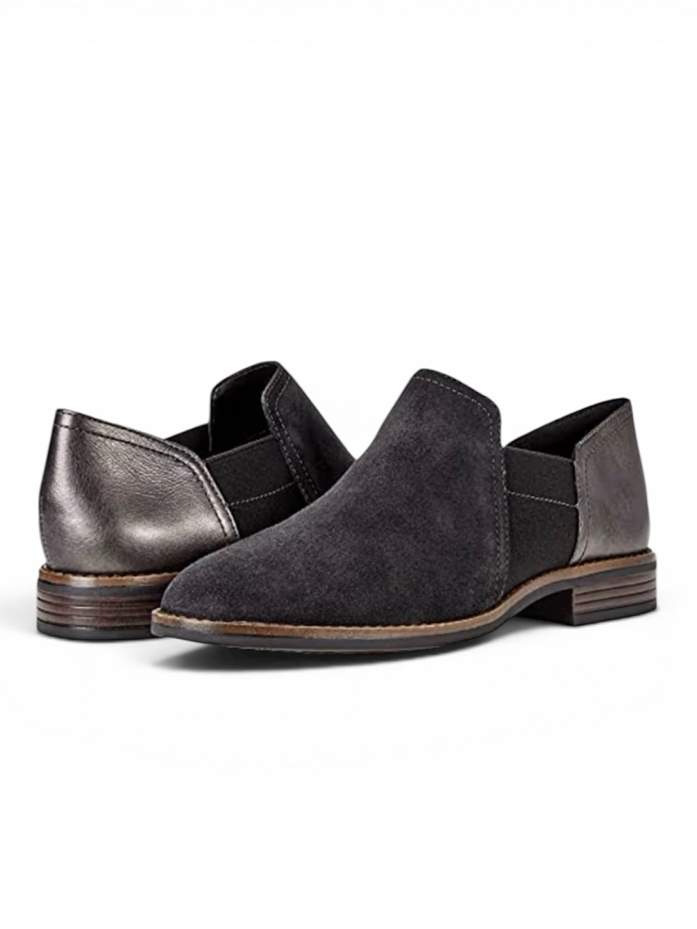 Clarks “Camzin” Step Loafers in Black Combi Women's Size 8